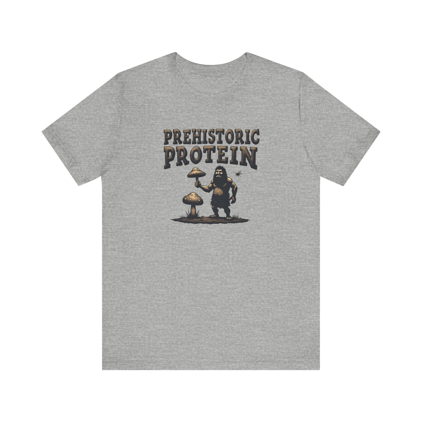 Prehistoric Protein Mushroom Tee - Retro Graphic T-Shirt for Nature Lovers, Gifts for Him/Her, Casual Everyday Wear, Perfect for Camping, Gifts [...] - Psychonaut Swag
