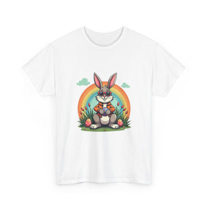 Easter Bunny Rainbow T-Shirt — Cute Bunny Holding Eggs Tee