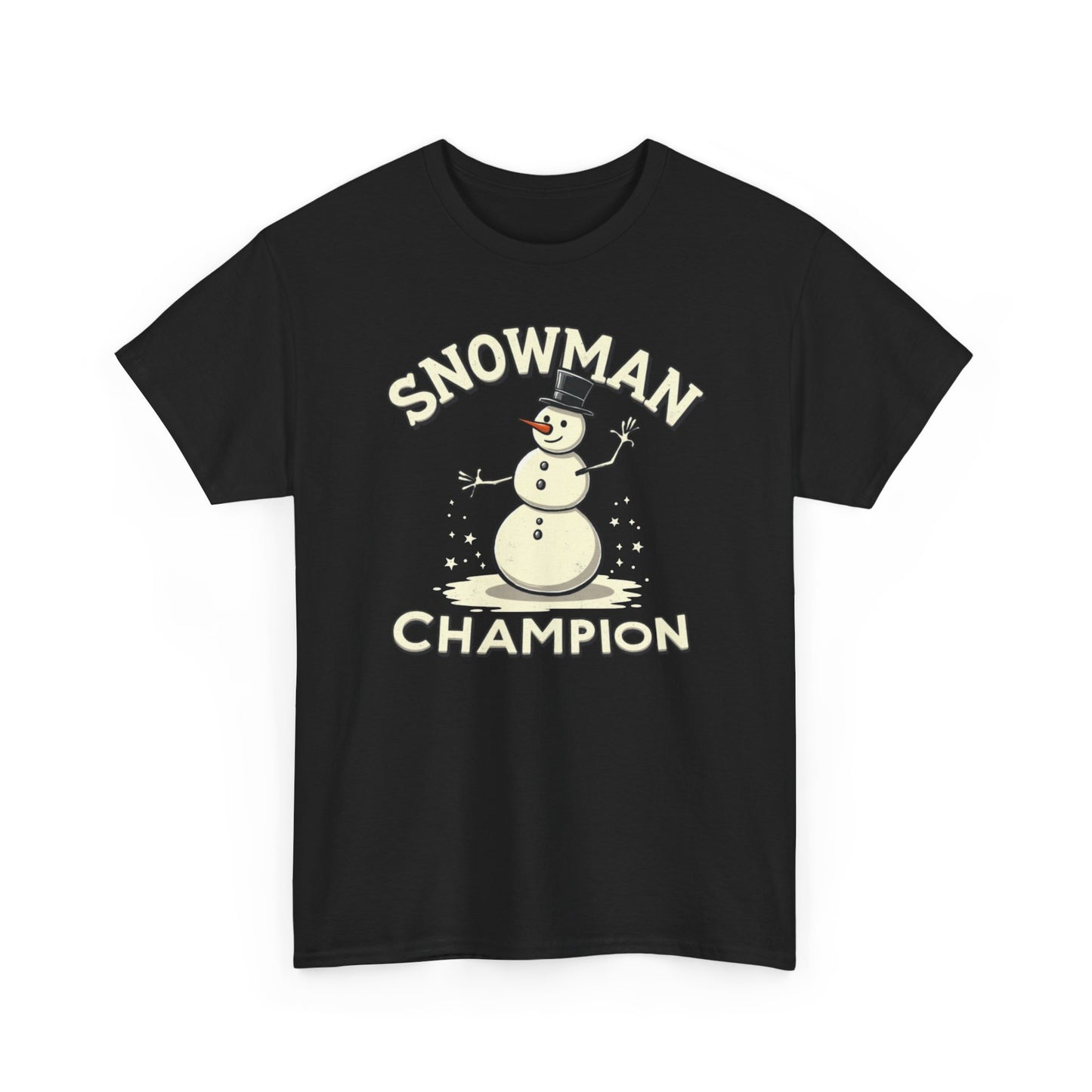 Snowman Champion T-Shirt — Funny Holiday Winter Tee for Snow Lovers