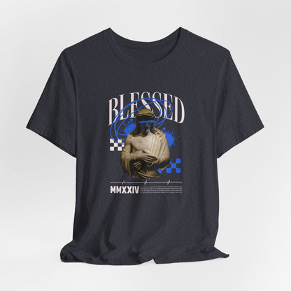 Blessed Statue Graphic Tee — Vintage Aesthetic Rome MMXXIV T-Shirt