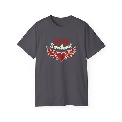 Wing Sweetheart Unisex Ultra Cotton Tee | Cute Graphic Shirt, Valentine's Day Gift, Trendy Casual Wear, Heart Theme Apparel, Unique T-Shirt - Psychonaut Swag