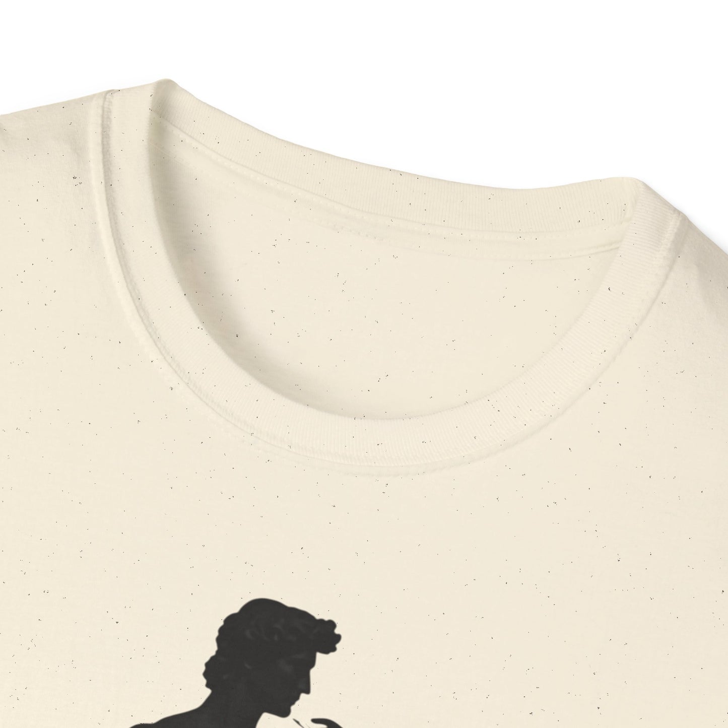 Statue with Clover Leaf — Classic Michelangelo David Silhouette Tee