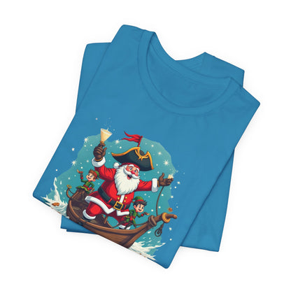 Santa in Gondola Christmas Tee