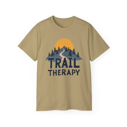 Trail Therapy Unisex Ultra Cotton Tee | Outdoor Lover Gift, Adventure Shirt, Nature Tee, Hiking Apparel, Relaxation Wear - Psychonaut Swag