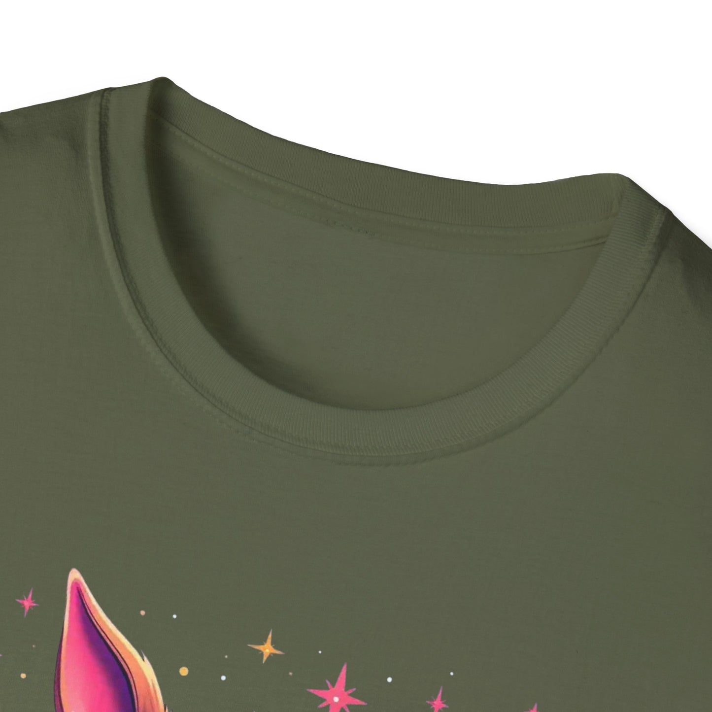 Easter Bunny Sasquatch T-Shirt — Colorful Psychedelic Bunny with Egg Basket