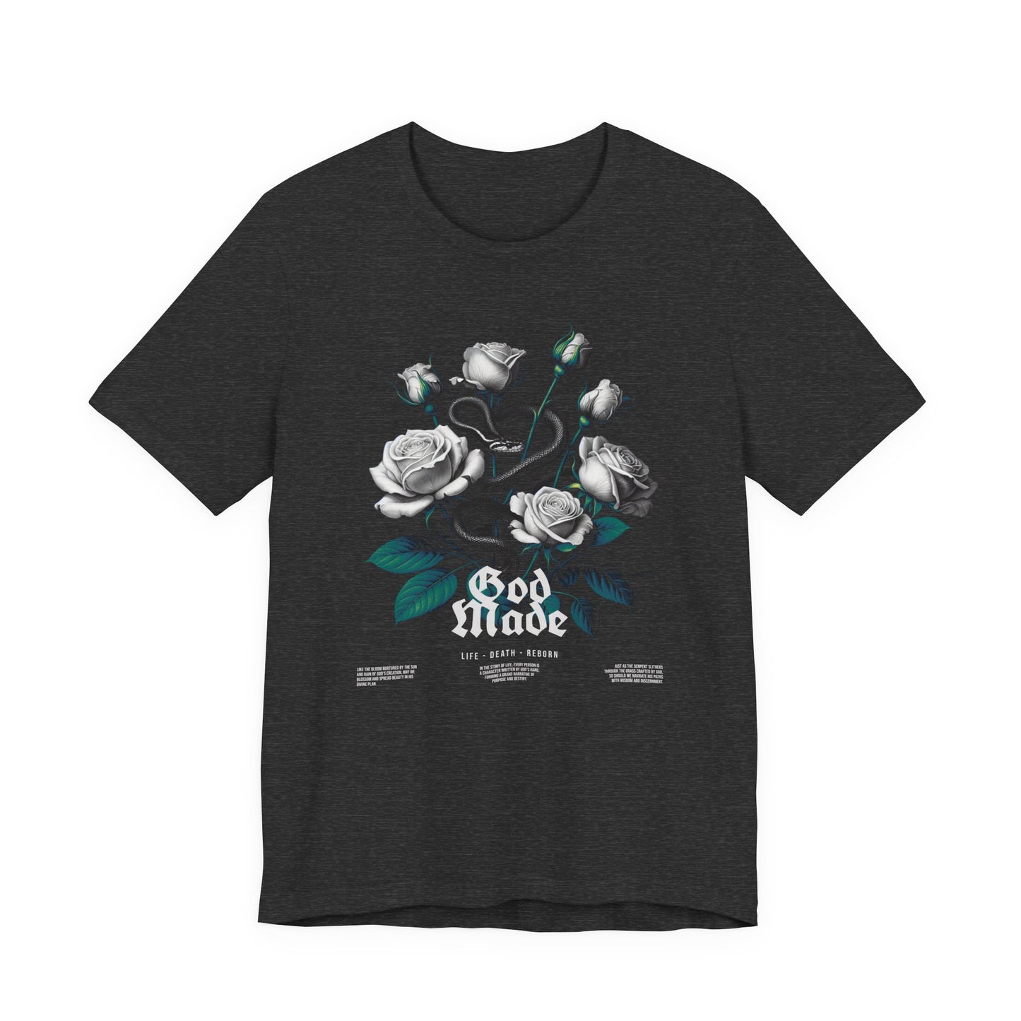 Rose and Snake Graphic Tee – Gothic Floral Vintage Shirt