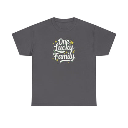 One Lucky Family,  Unisex Heavy Cotton Tee
