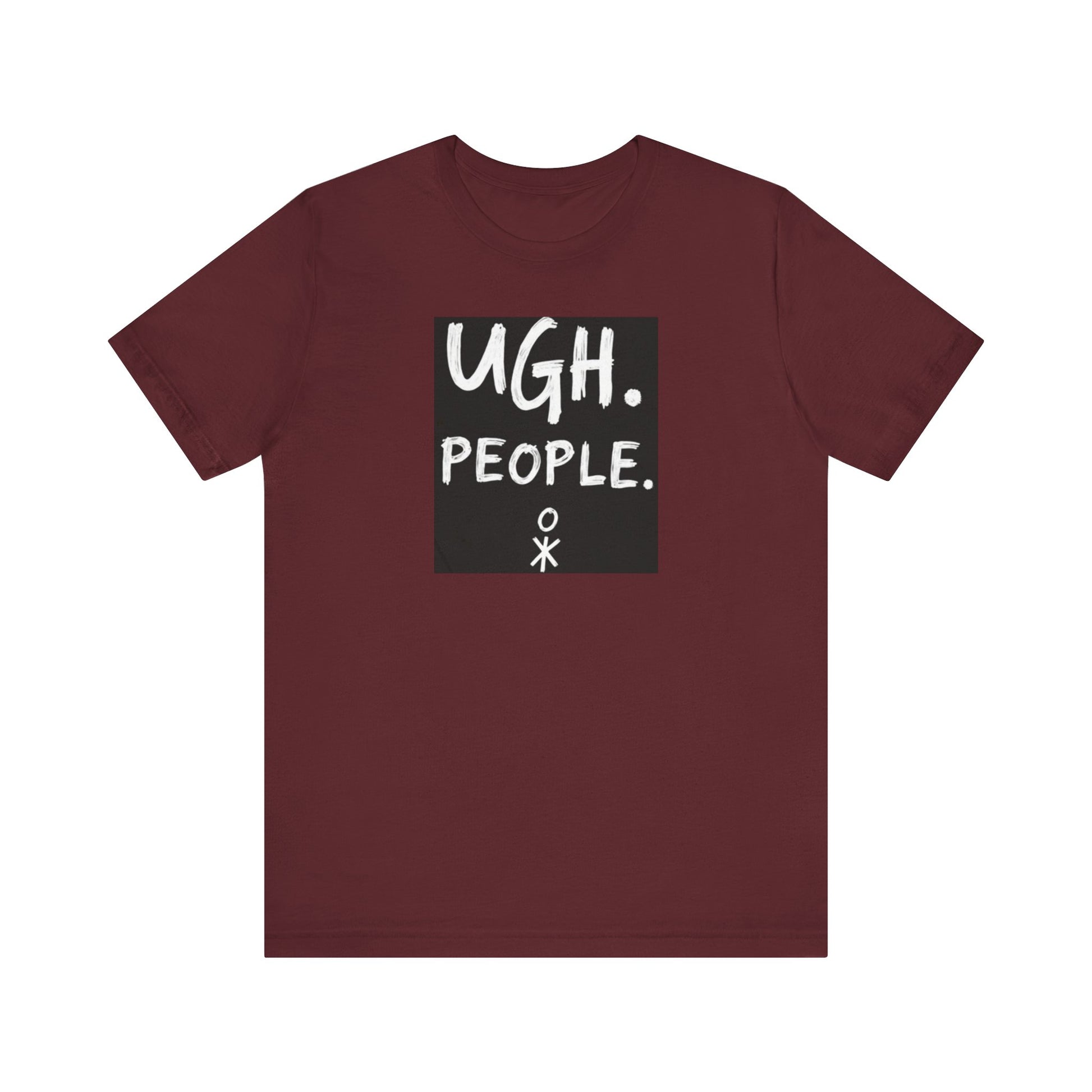 Frustration Level: UGH. PEOPLE. Unisex Tee, Funny Graphic T-Shirt, Gift for Introverts, Casual Wear, Everyday Humor - Psychonaut Swag