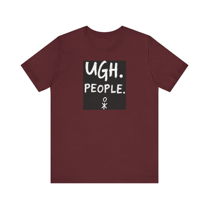Frustration Level: UGH. PEOPLE. Unisex Tee, Funny Graphic T-Shirt, Gift for Introverts, Casual Wear, Everyday Humor - Psychonaut Swag
