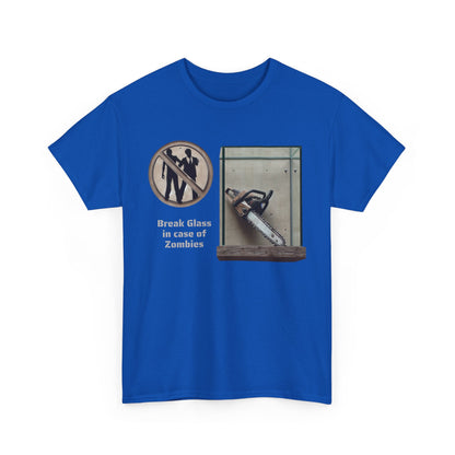 Break Glass, In Case Of Zombies, Unisex Heavy Cotton Tee - Psychonaut Swag
