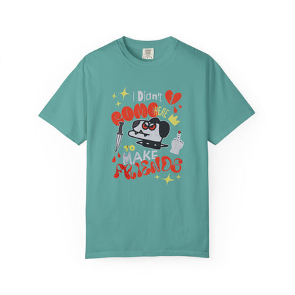 Didn’t Come for Freinds, Unisex Garment-Dyed T-shirt