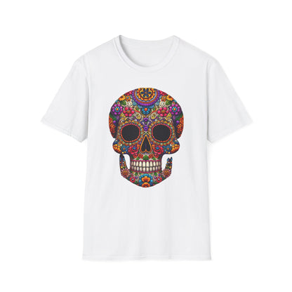 Floral Skull, Unisex Softstyle T-Shirt - Psychonaut Swag