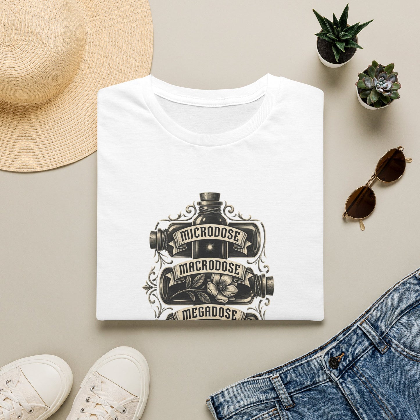 Epic Dose Graphic T-Shirt — Microdose, Macrodose, Megadose Vintage Design