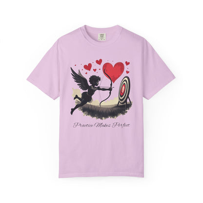 Cupid, Practice Makes Perfect, T-Shirt — Romantic Valentine Love Tee