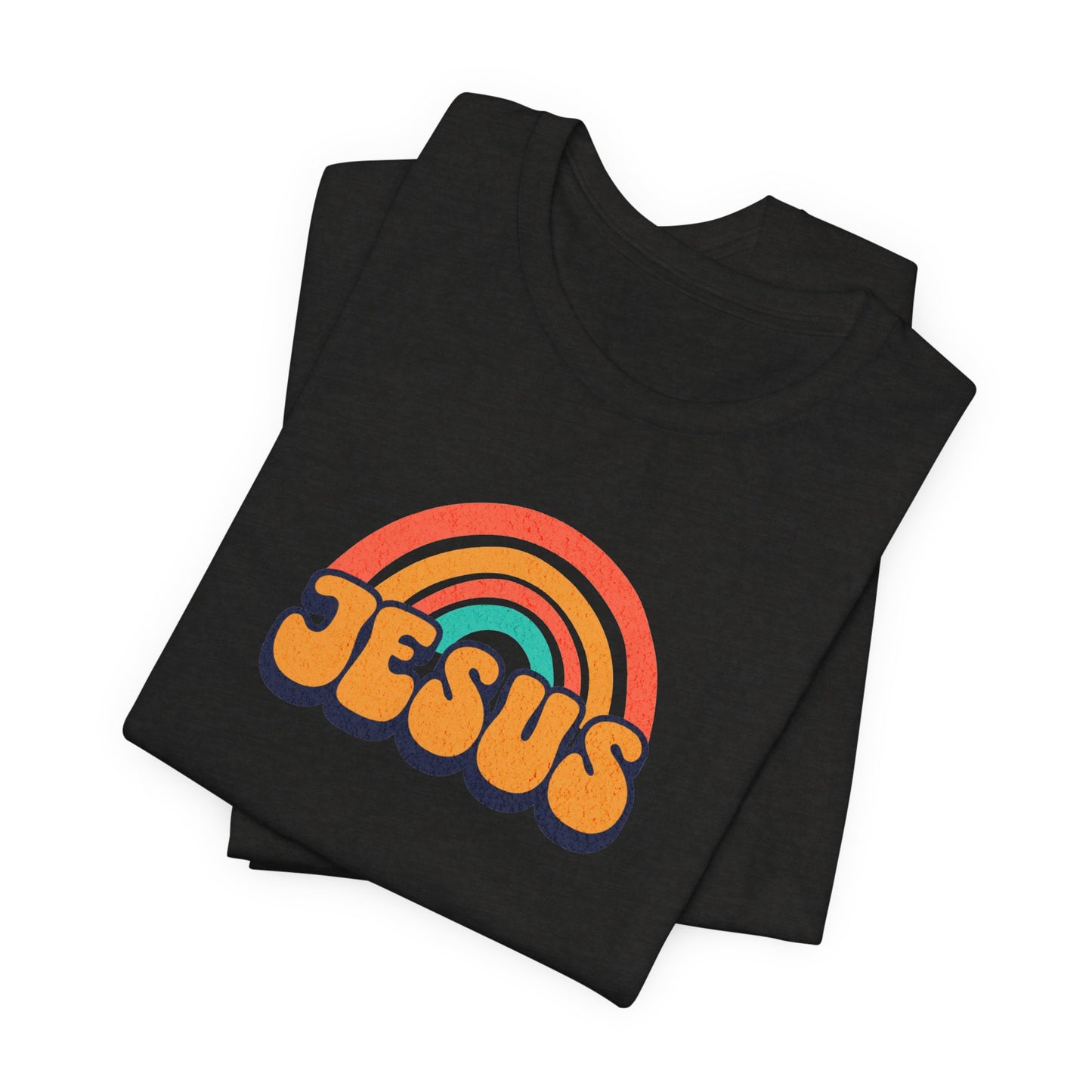 Jesus Rainbow T-Shirt — Retro Christian Faith Tee