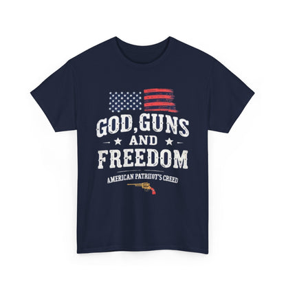 God, Guns, and Freedom American Patriot's Creed Shirt - Psychonaut Swag