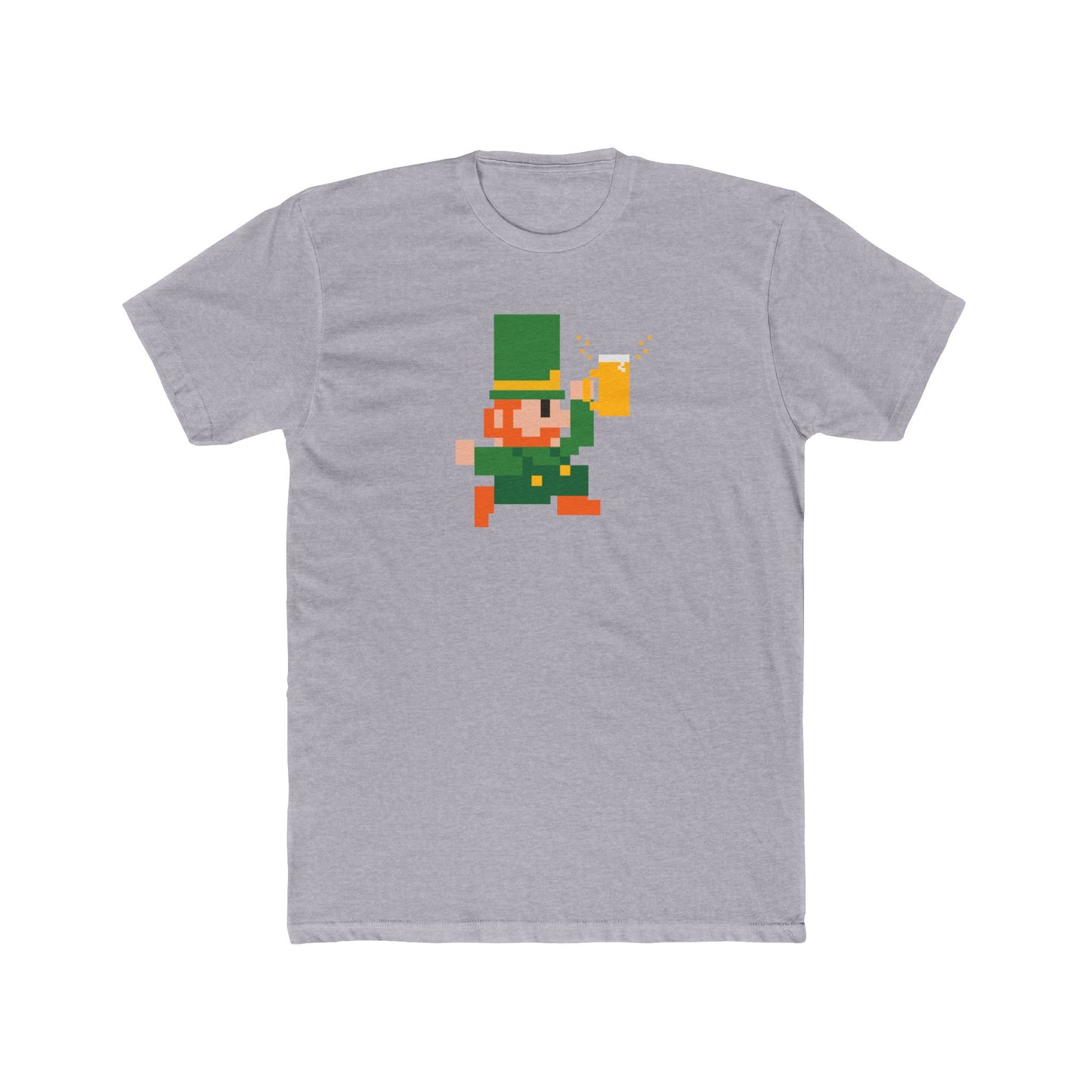Pixel Leprechaun Beer St. Patrick's Day T-Shirt