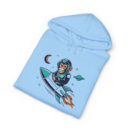 Astronaut Chimp, Unisex Heavyweight Hooded Sweatshirt