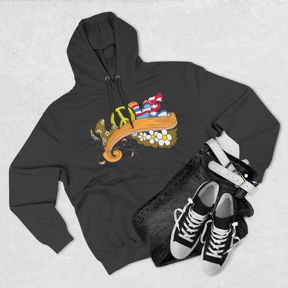 Love and Peace, Three-Panel Fleece Hoodie