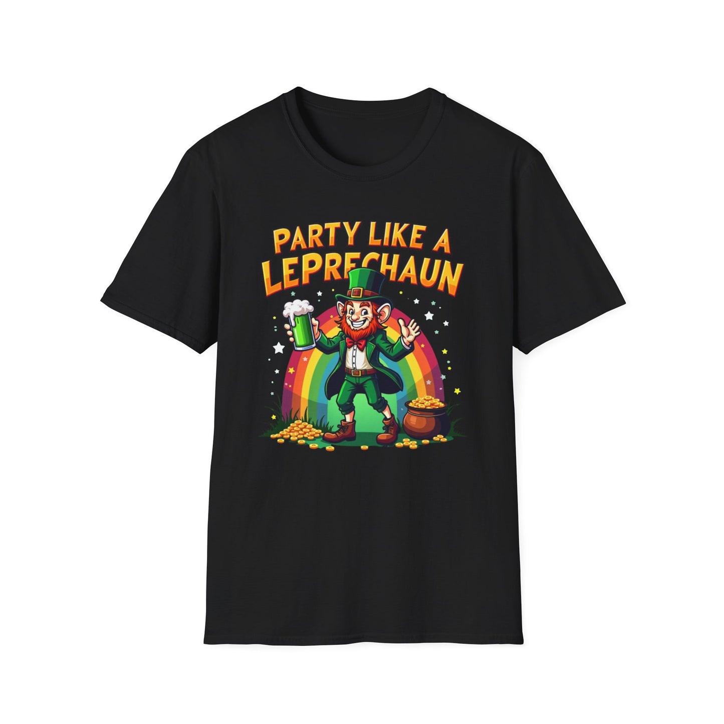 Party Like a Leprechaun T-Shirt — St. Patrick’s Day Funny Rainbow Beer Tee