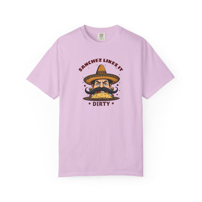 "Dirty Taco" Moustache and Sombrero Taco Graphic Tee
