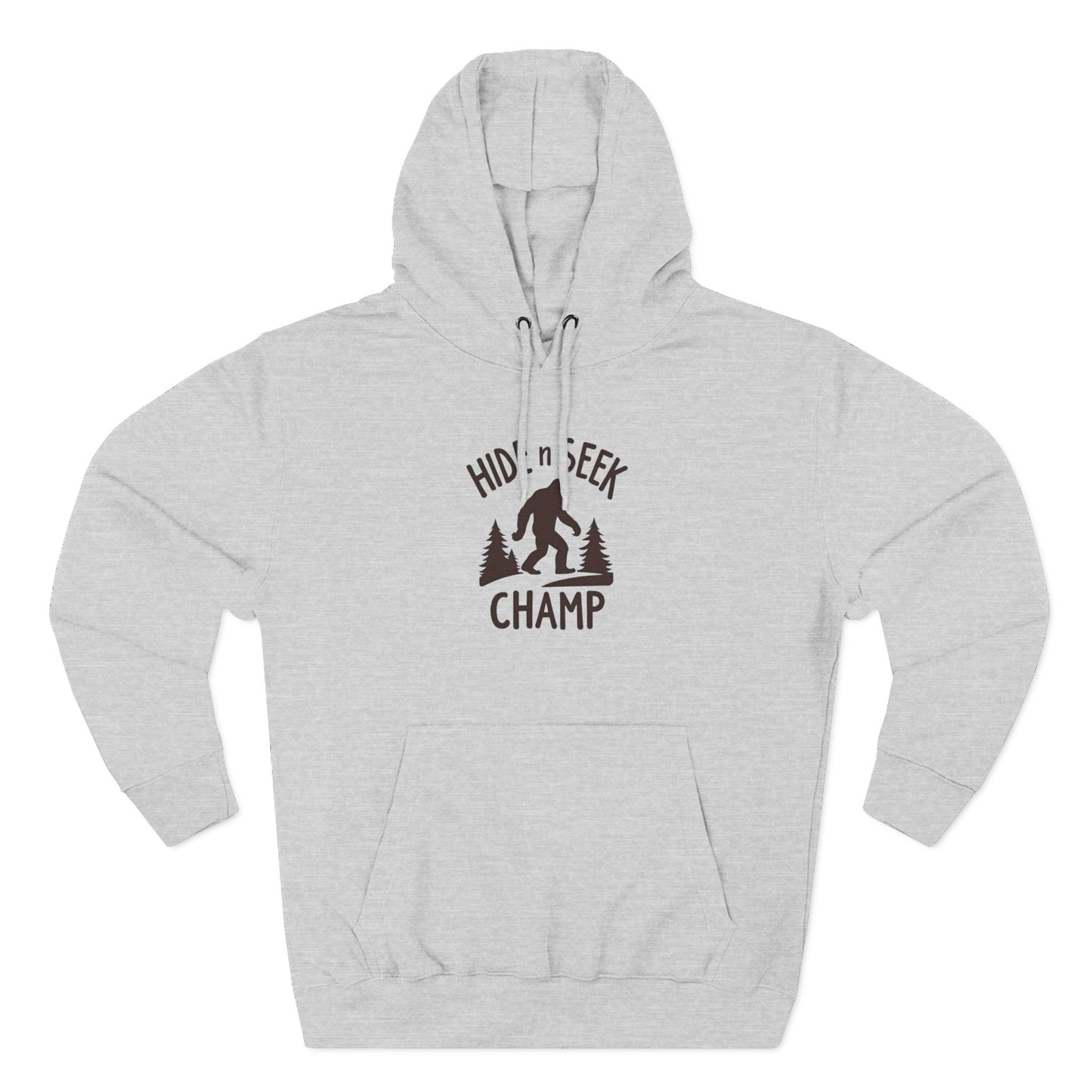 Hide & Seek Champ Hoodie — Bigfoot Sasquatch Graphic Pullover