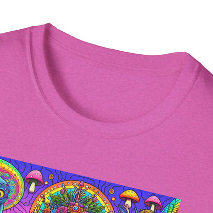 Mushroom Last Supper, Unisex Softstyle T-Shirt - Psychonaut Swag