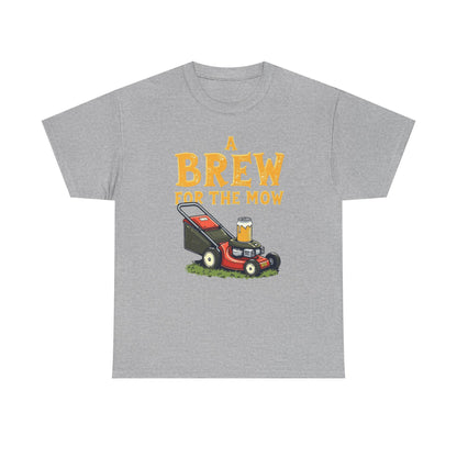 A Brew for the Mow Unisex Heavy Cotton Tee | Gardening Gifts, Lawn Care Apparel, Fun T-Shirt, Father's Day Gift, Beer Lover Shirt - Psychonaut Swag