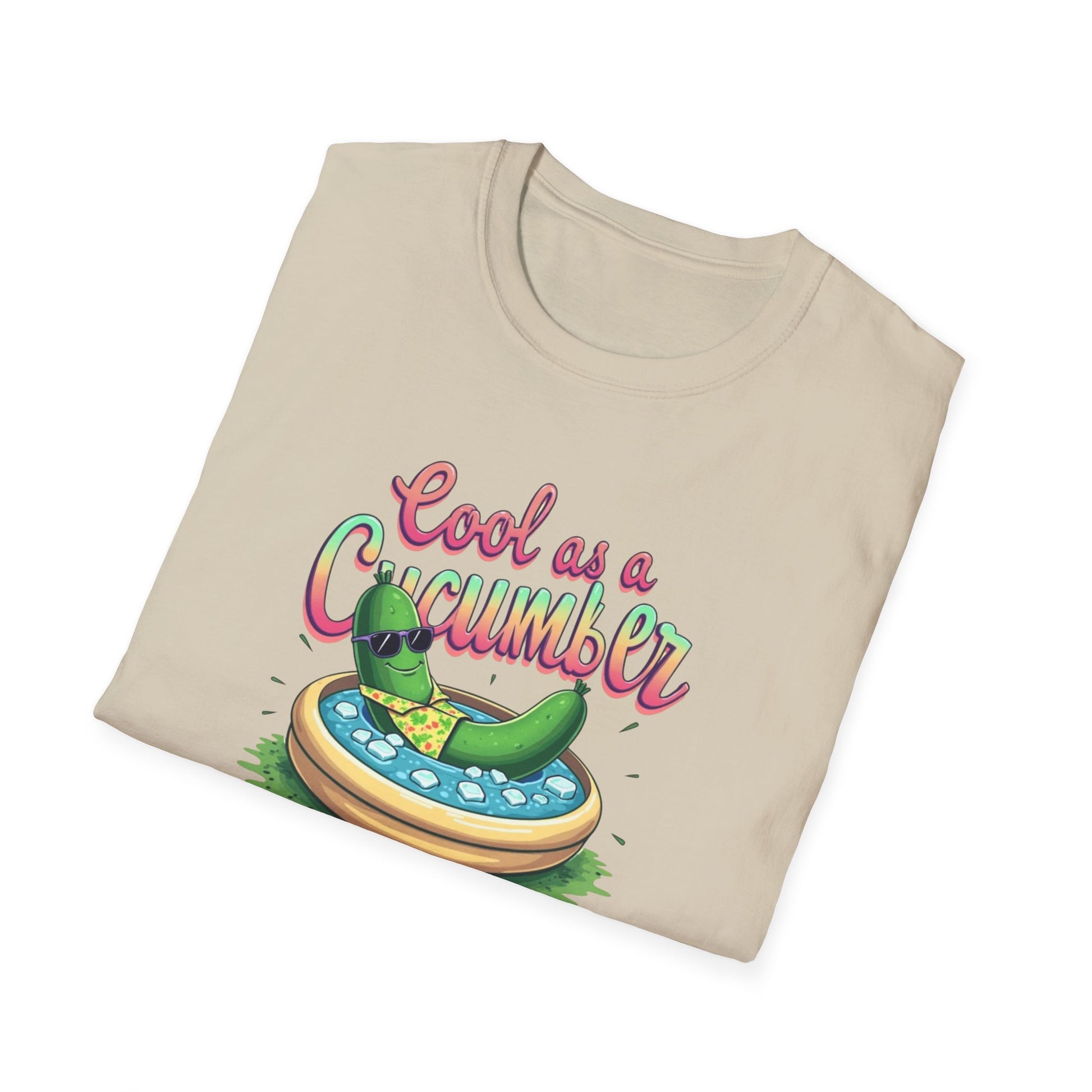 Cool as a Cucumber Unisex T-Shirt | Funny Summer Tee, Gift for Pool Parties, Relaxation Shirt, Fresh Summer Vibes, Chill Apparel, [...] - Psychonaut Swag