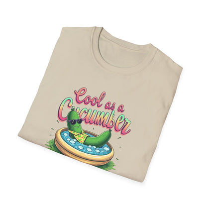 Cool as a Cucumber Unisex T-Shirt | Funny Summer Tee, Gift for Pool Parties, Relaxation Shirt, Fresh Summer Vibes, Chill Apparel, [...] - Psychonaut Swag