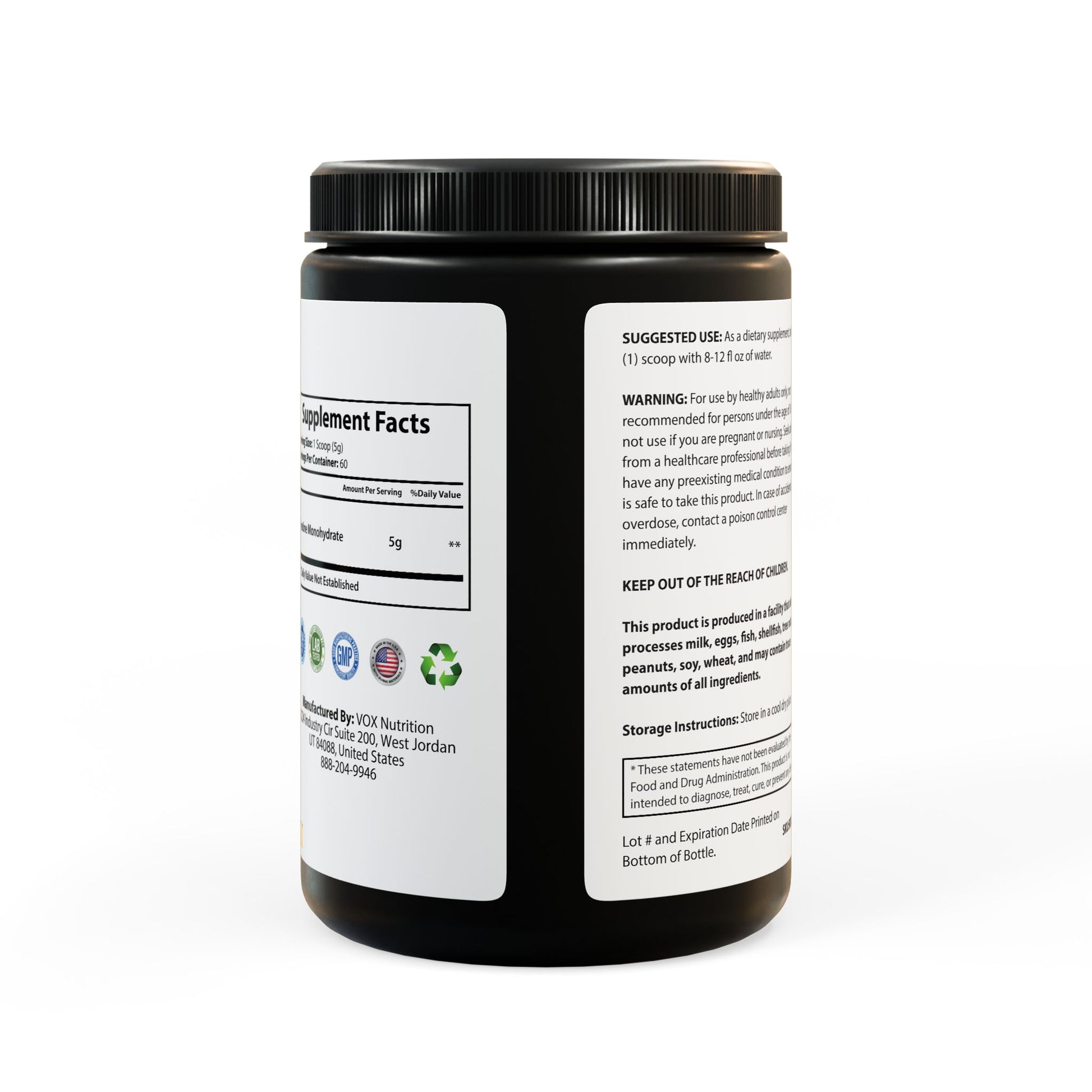 Creatine Monohydrate Supplement (300g, 10.58oz)Mental and Physical performance - Psychonaut Swag