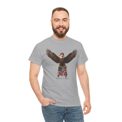 America F Yeah Eagle Tee — Patriotic Flag Graphic Shirt