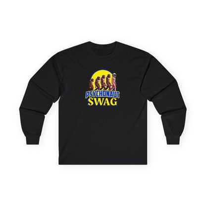 Psychonaut swag, small biz Long Sleeve Tee - Unisex Cotton Shirt for Festival Vibes, Casual Wear, Gift for Music Lovers, Streetwear, Retro Style