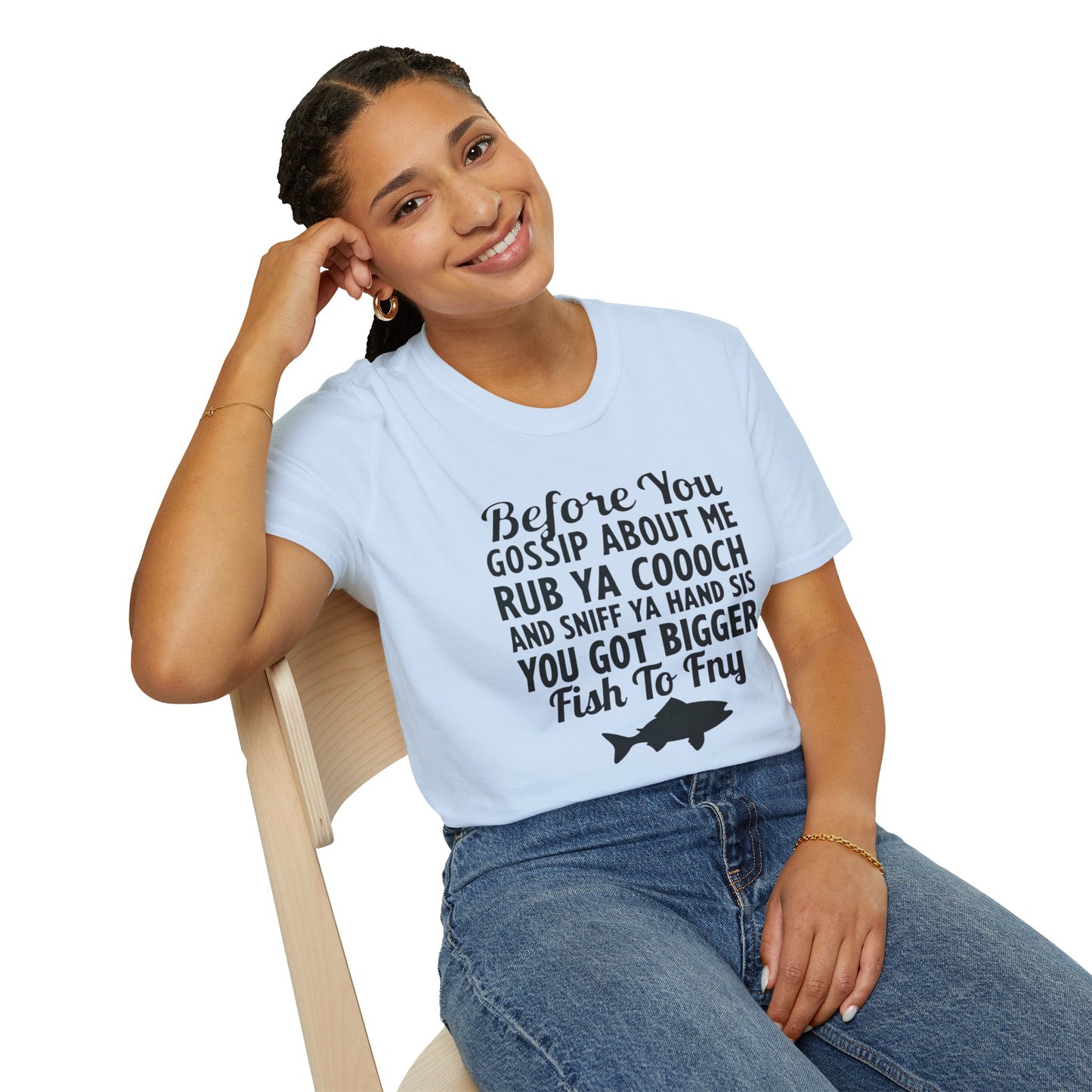 Funny Fish Fry, Unisex Softstyle T-Shirt