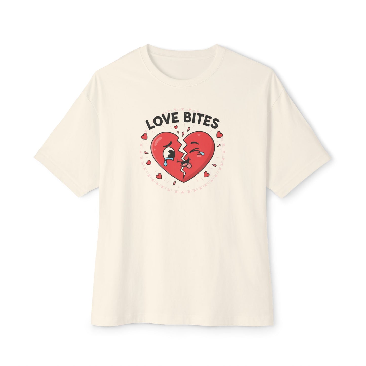T-Shirt — "Love Bites" Broken Heart Graphic Tee