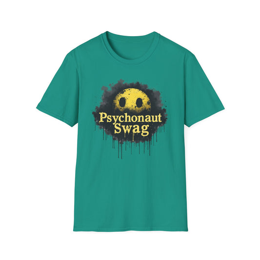 Psycho Smile, Pyschonaut Swag T-Shirt - Unisex Softstyle Tee, Casual Wear, Gift for Gamers, Festival Attire, Streetwear Fashion
