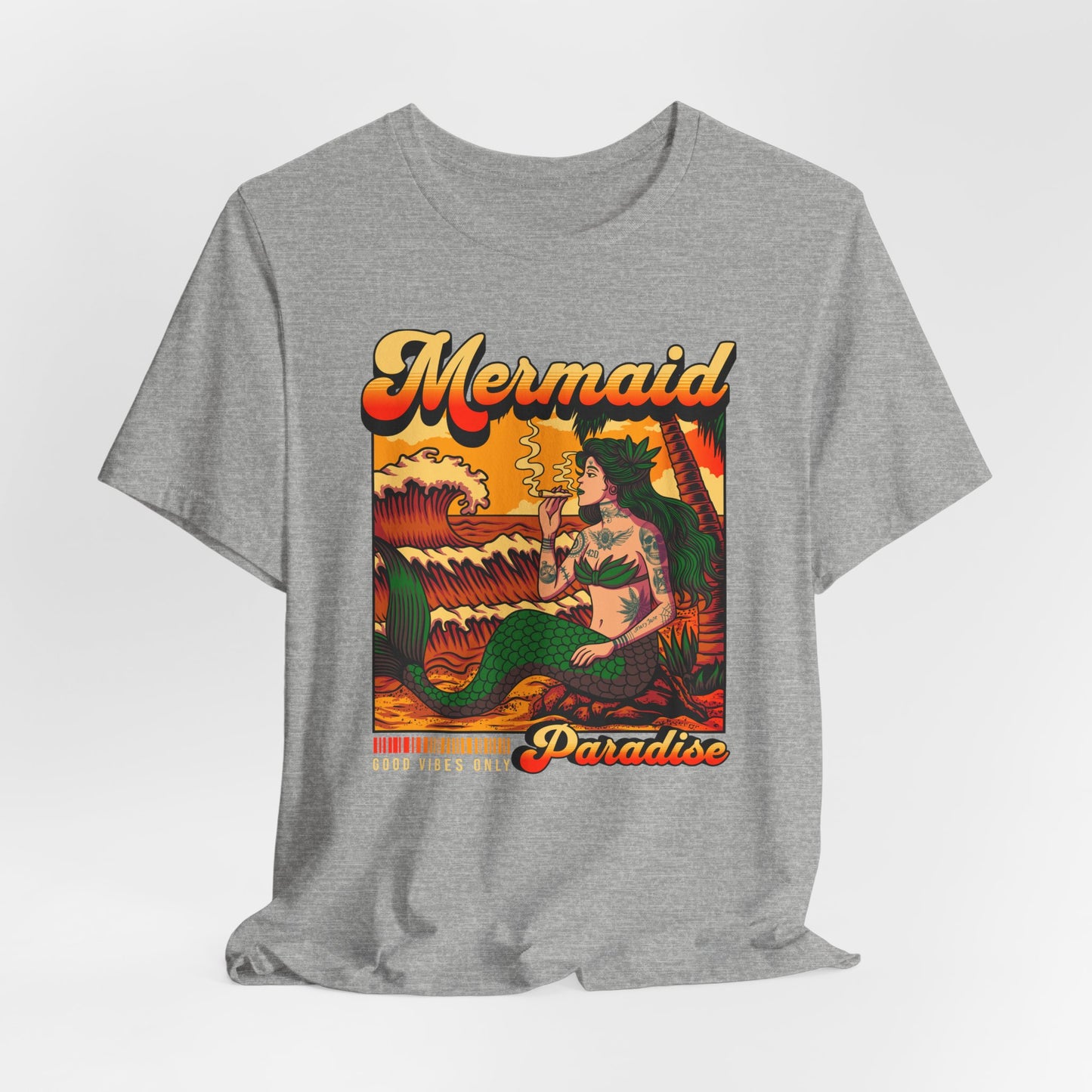 Mermaid Paradise Tee — Retro Vintage Beach Graphic T-Shirt