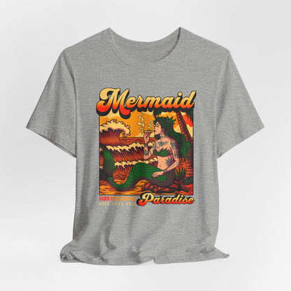 Mermaid Paradise Tee — Retro Vintage Beach Graphic T-Shirt