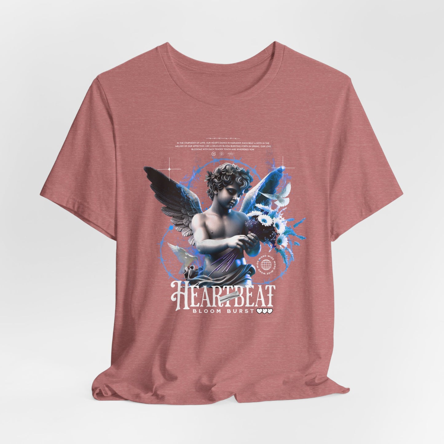 Cherub Heartbeat Graphic Tee — Vintage Angel Art T‑Shirt