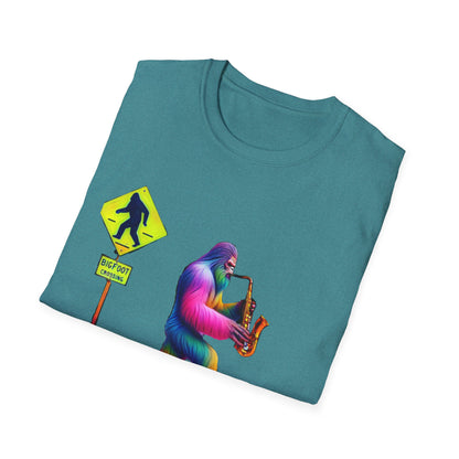 Sax-Squatch, Unisex Softstyle T-Shirt
