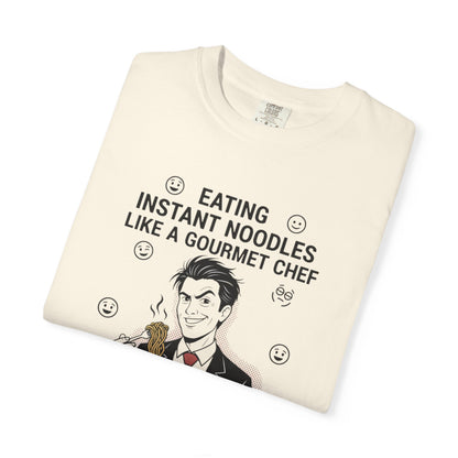 Instant Noodles Gourmet T-Shirt — Funny Chef Illustration Tee