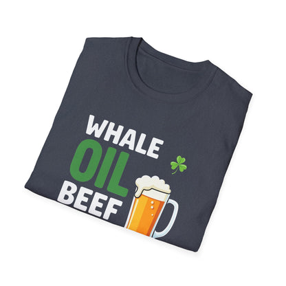 Whale Oil Beef Hooked Beer T-Shirt – Funny Irish Pub St. Patrick’s Day Tee