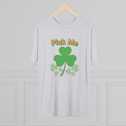Pick Me Shamrock Tee — St. Patrick’s Day Clover Graphic T‑Shirt