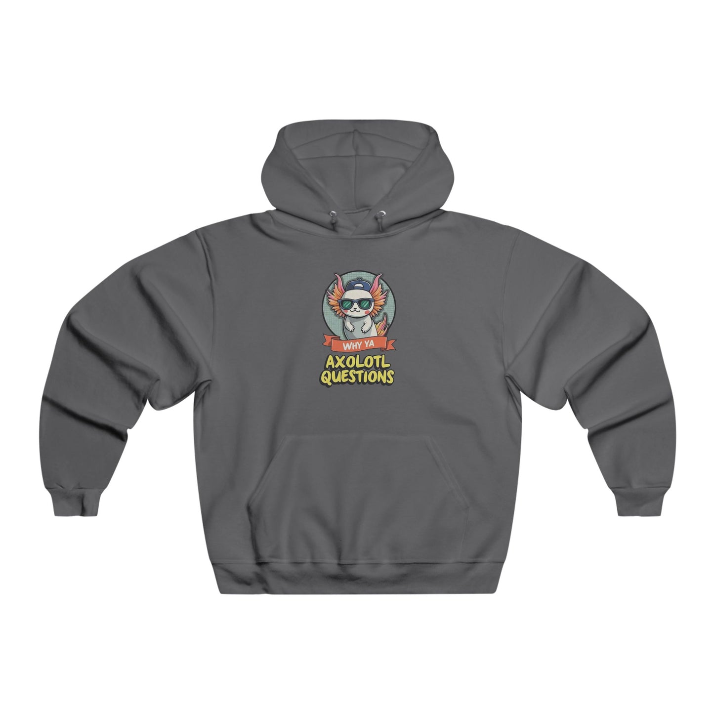 Axolotl Questions Hoodie — Cute Axolotl Cartoon Hooded Sweatshirt