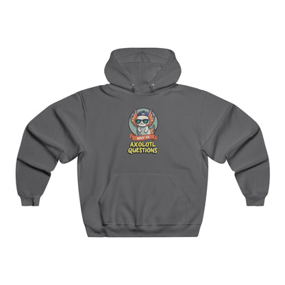 Axolotl Questions Hoodie — Cute Axolotl Cartoon Hooded Sweatshirt