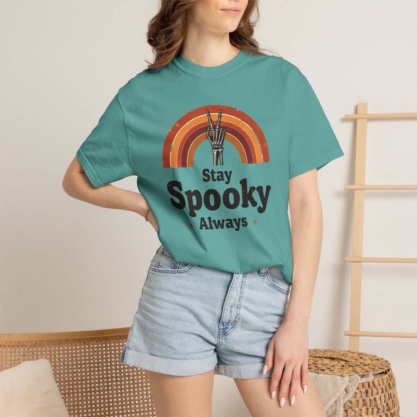 Stay Spooky Always T-Shirt — Retro Rainbow Halloween Tee
