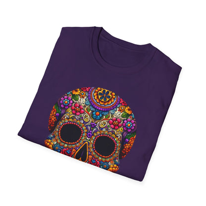 Floral Skull, Unisex Softstyle T-Shirt - Psychonaut Swag