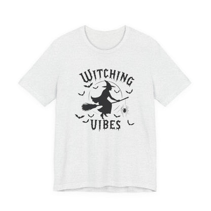 Witching Vibes Graphic Tee, Halloween Apparel, Unisex Costume Top, Casual T-Shirt, Spooky Season Outfit, Witchy Gift