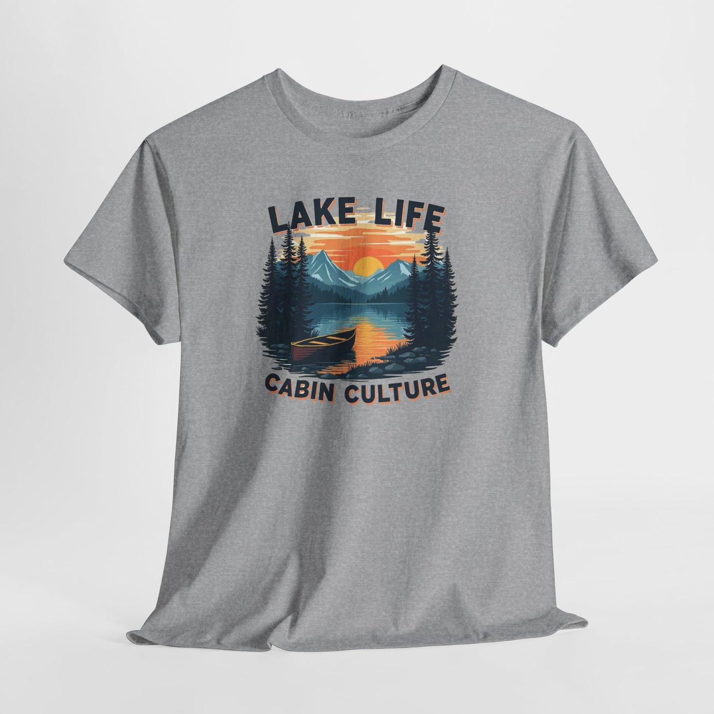 Lake Life Cabin Culture T-Shirt — Vintage Sunset Wilderness Tee