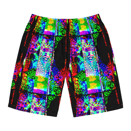 Board Shorts - Groovy Bee Man Pattern - Psychonaut Swag